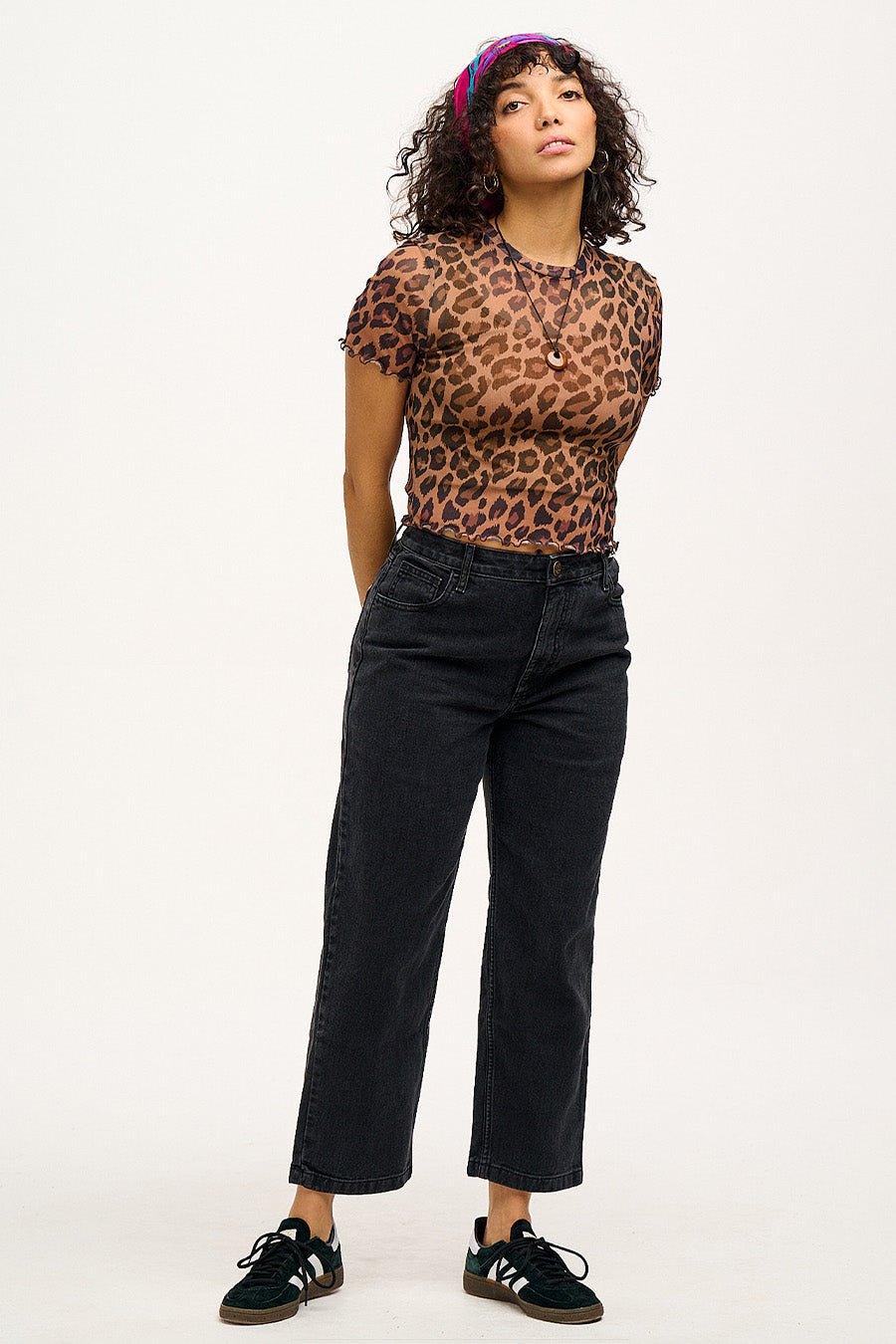 Greta - Recycled Mesh Top in Leopard Print - Image 3