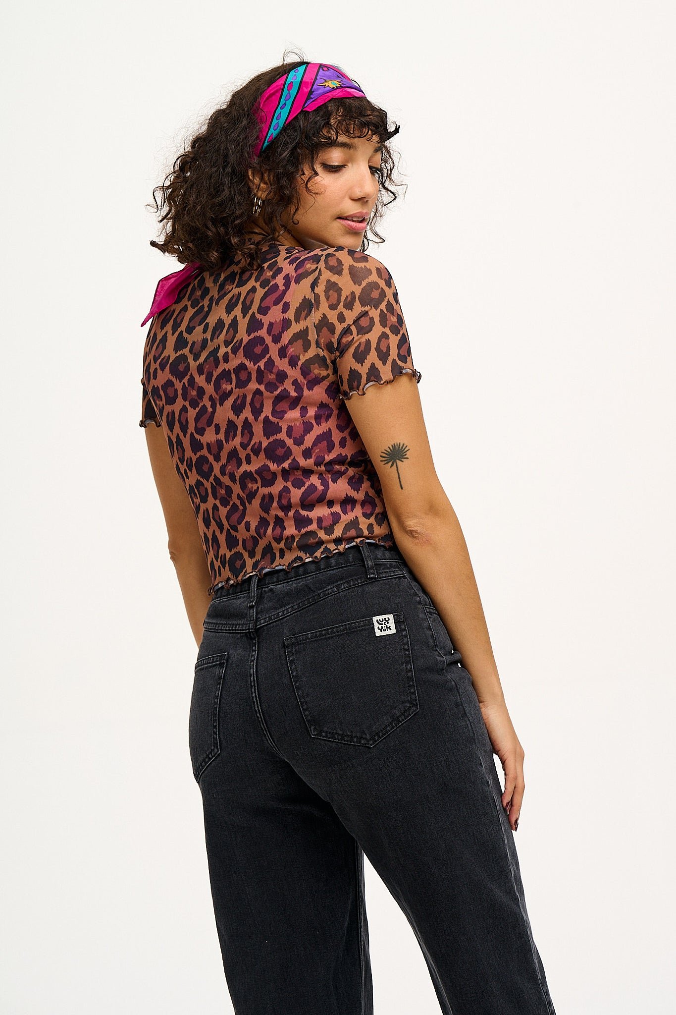 Greta - Recycled Mesh Top in Leopard Print - Image 4
