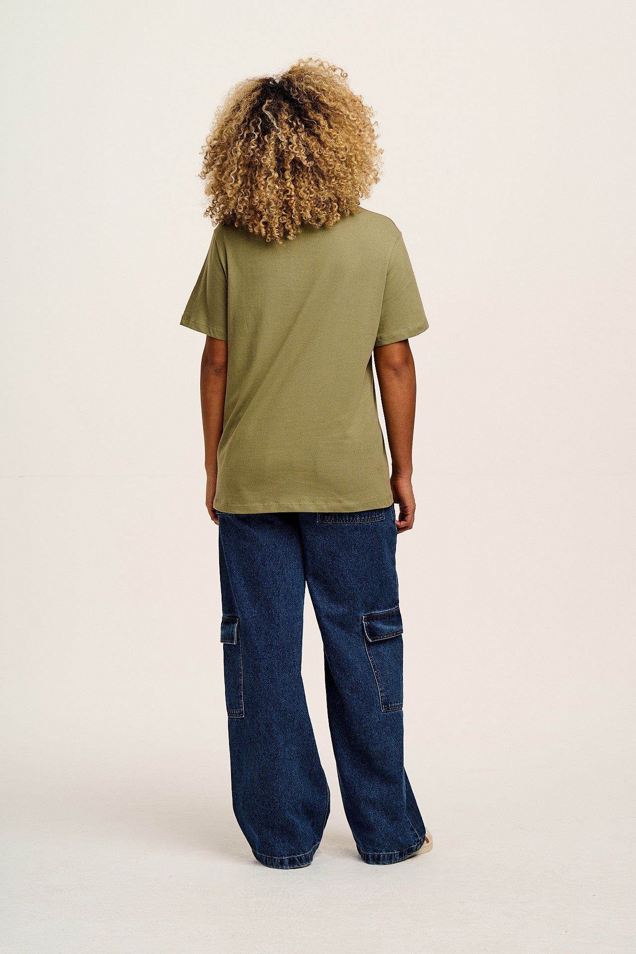 Denver - Cotton Tee in Khaki - Image 8