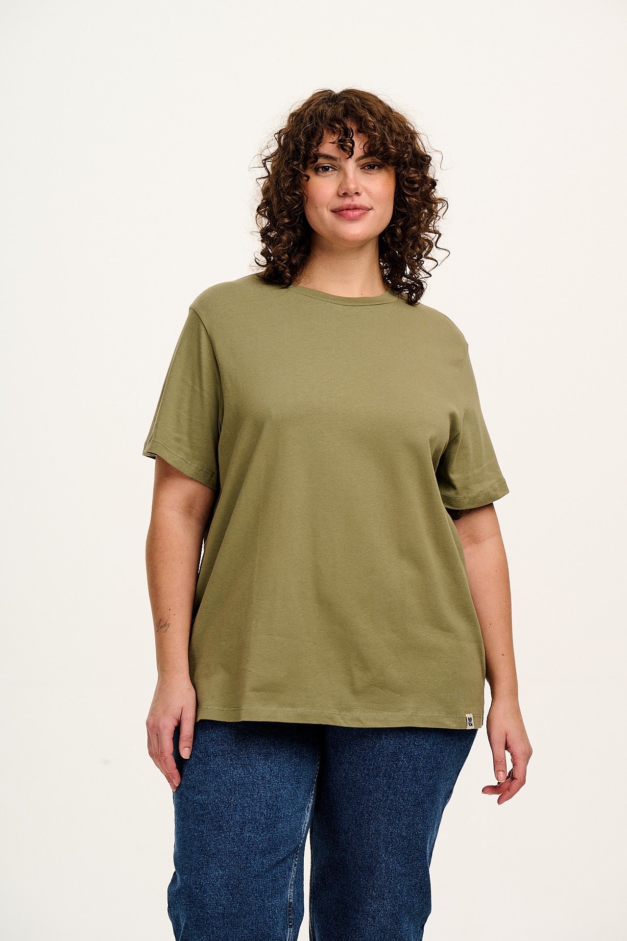 Denver - Cotton Tee in Khaki - Image 3