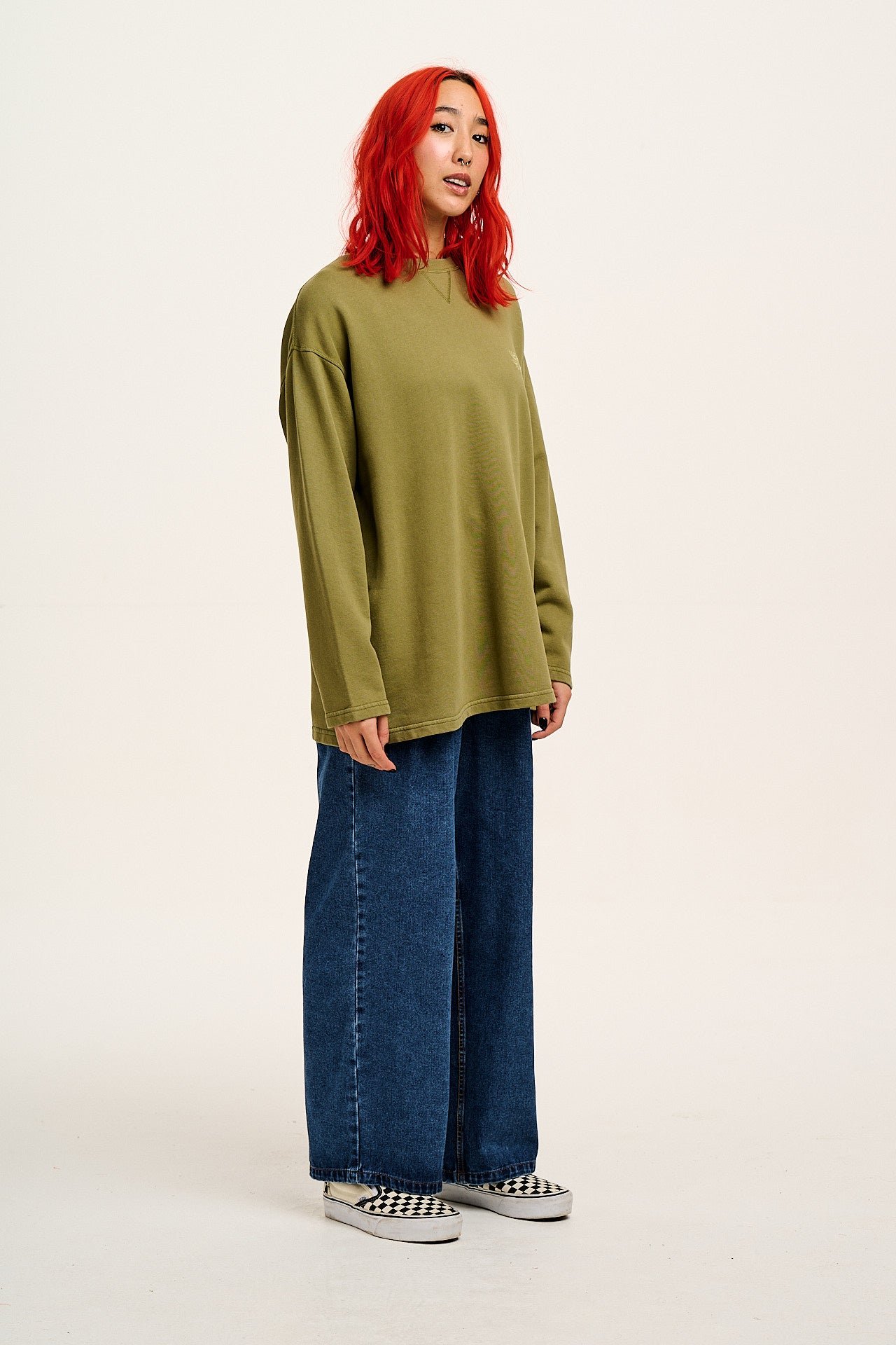 Cole - Wide Leg Denim Jeans in Mid Wash Blue - Image 13