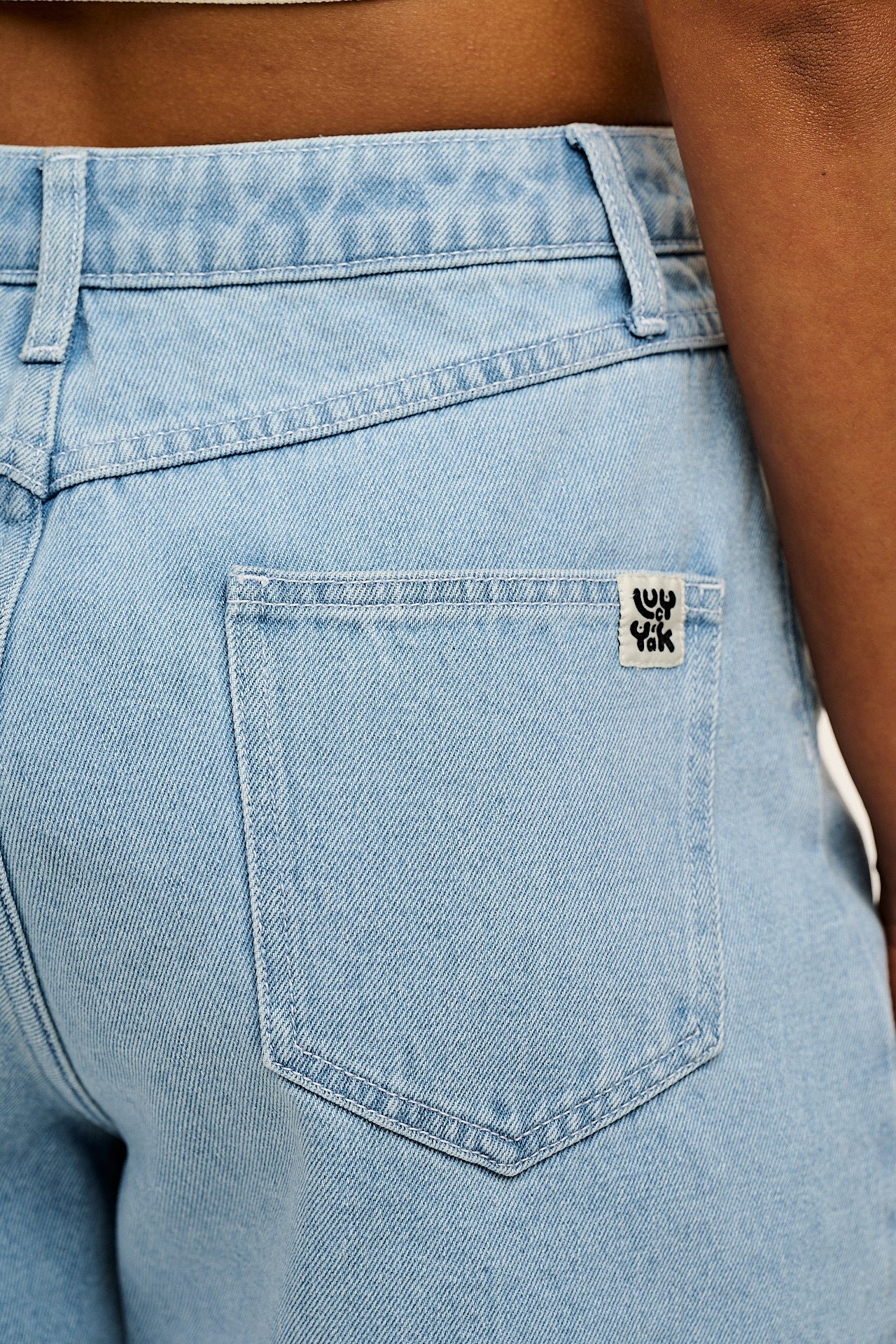 Lexi - High Waist Denim Shorts in Light Wash Blue - Image 6