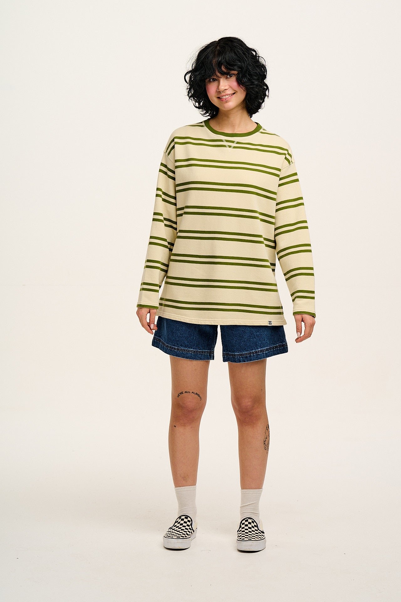 Lexi - High Waist Denim Shorts in Mid Wash Blue - Image 7