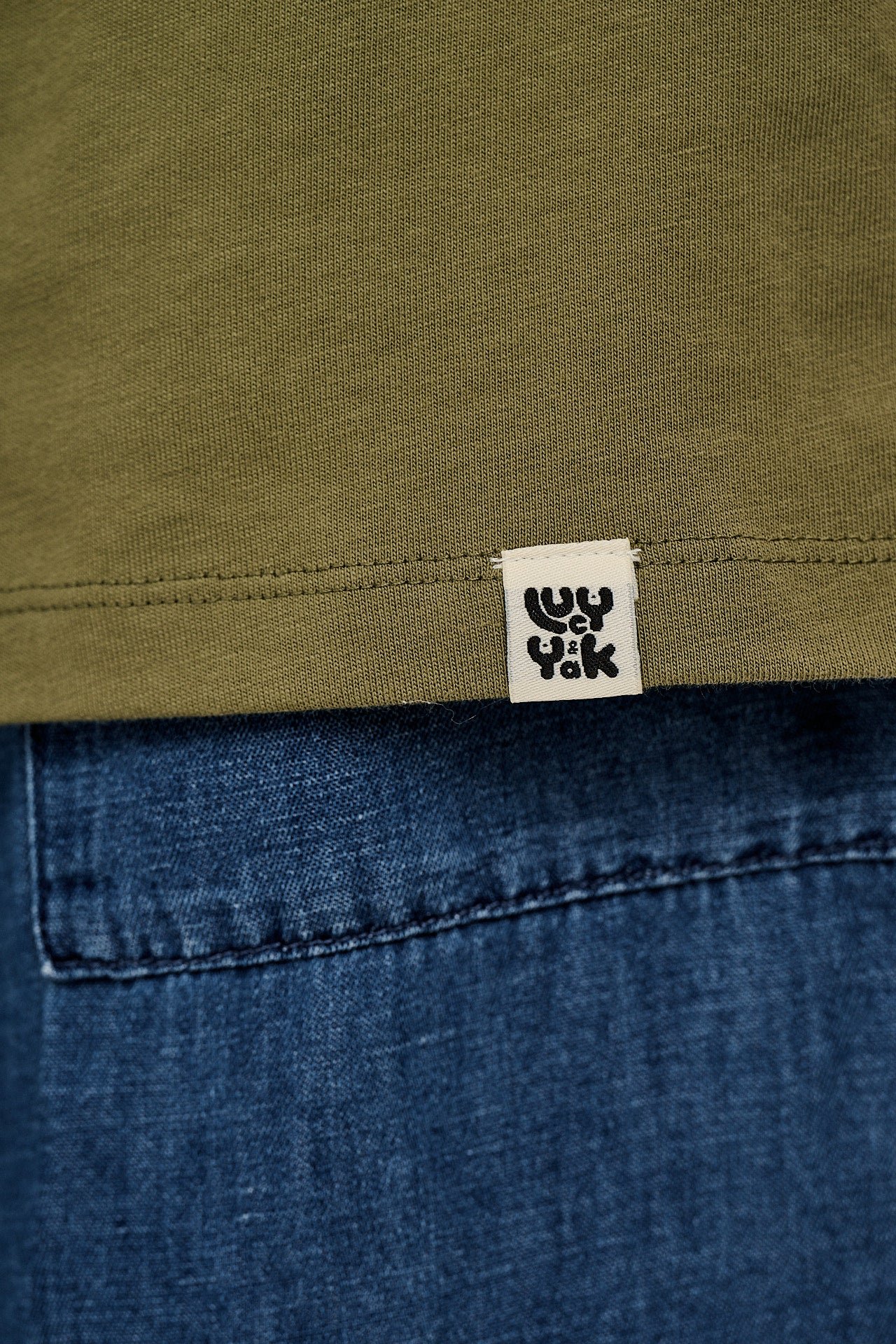 Denver - Cotton Tee in Khaki - Image 12