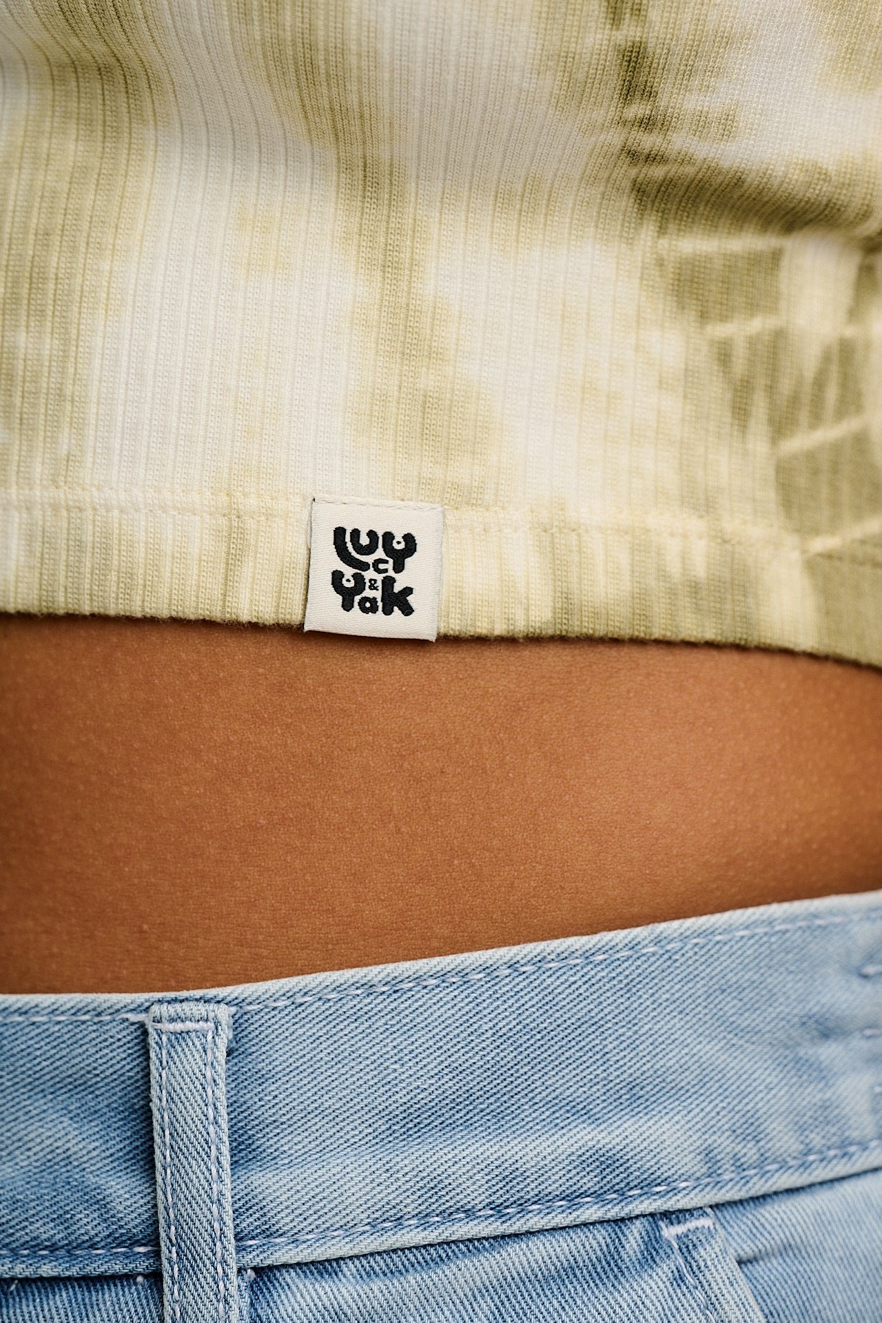 Josy - Vest Top in Green Tie Dye - Image 2