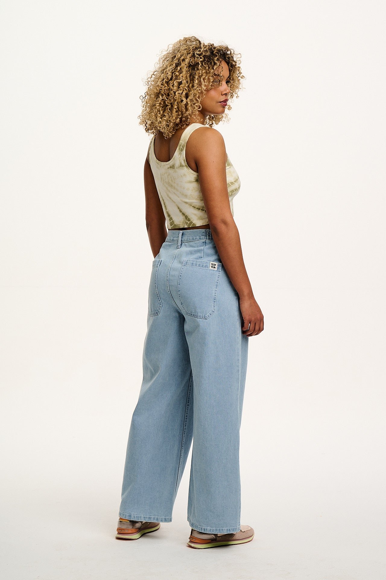 Josy - Vest Top in Green Tie Dye - Image 4