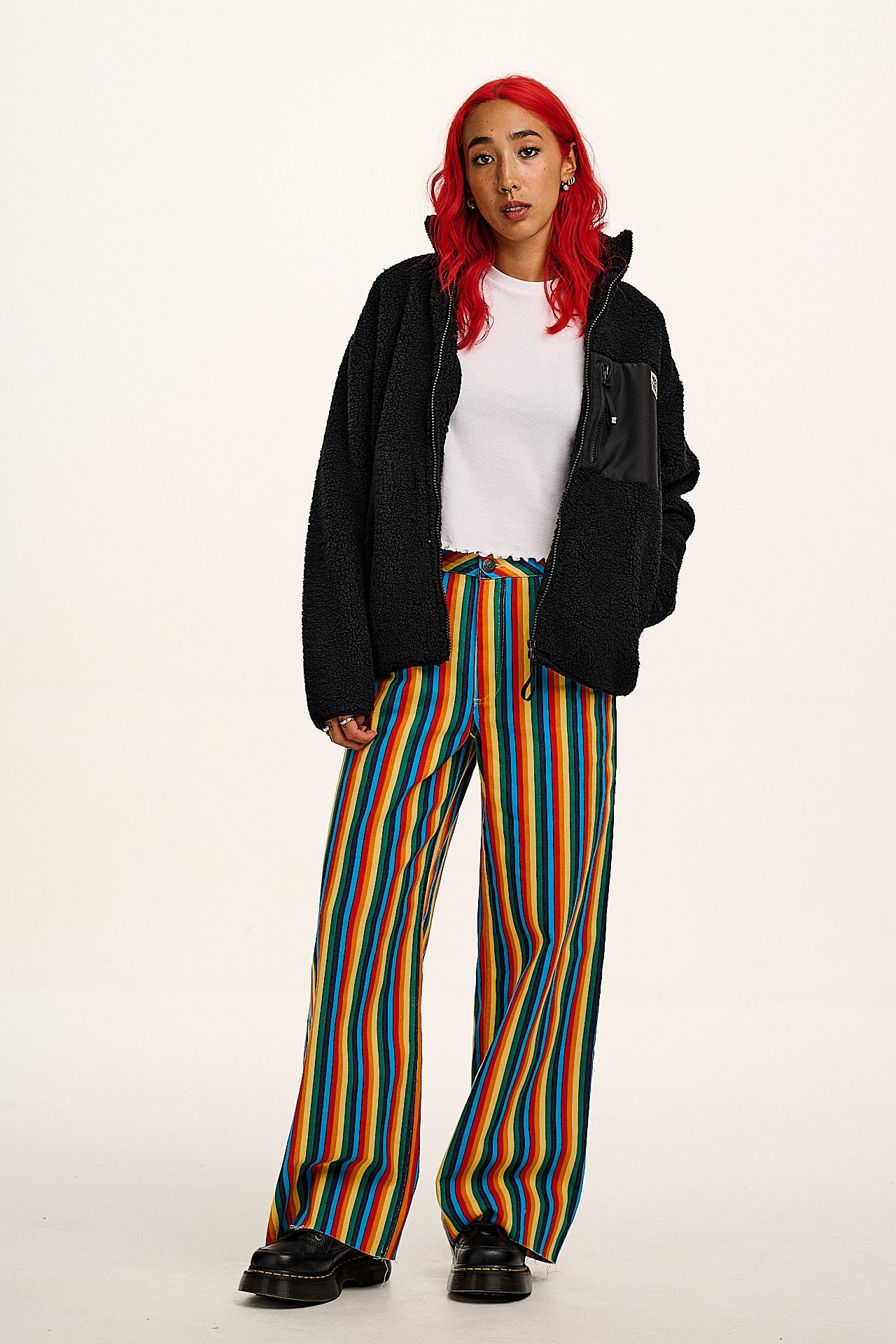 Carter - High Waisted Jeans in Rainbow Print - Image 12