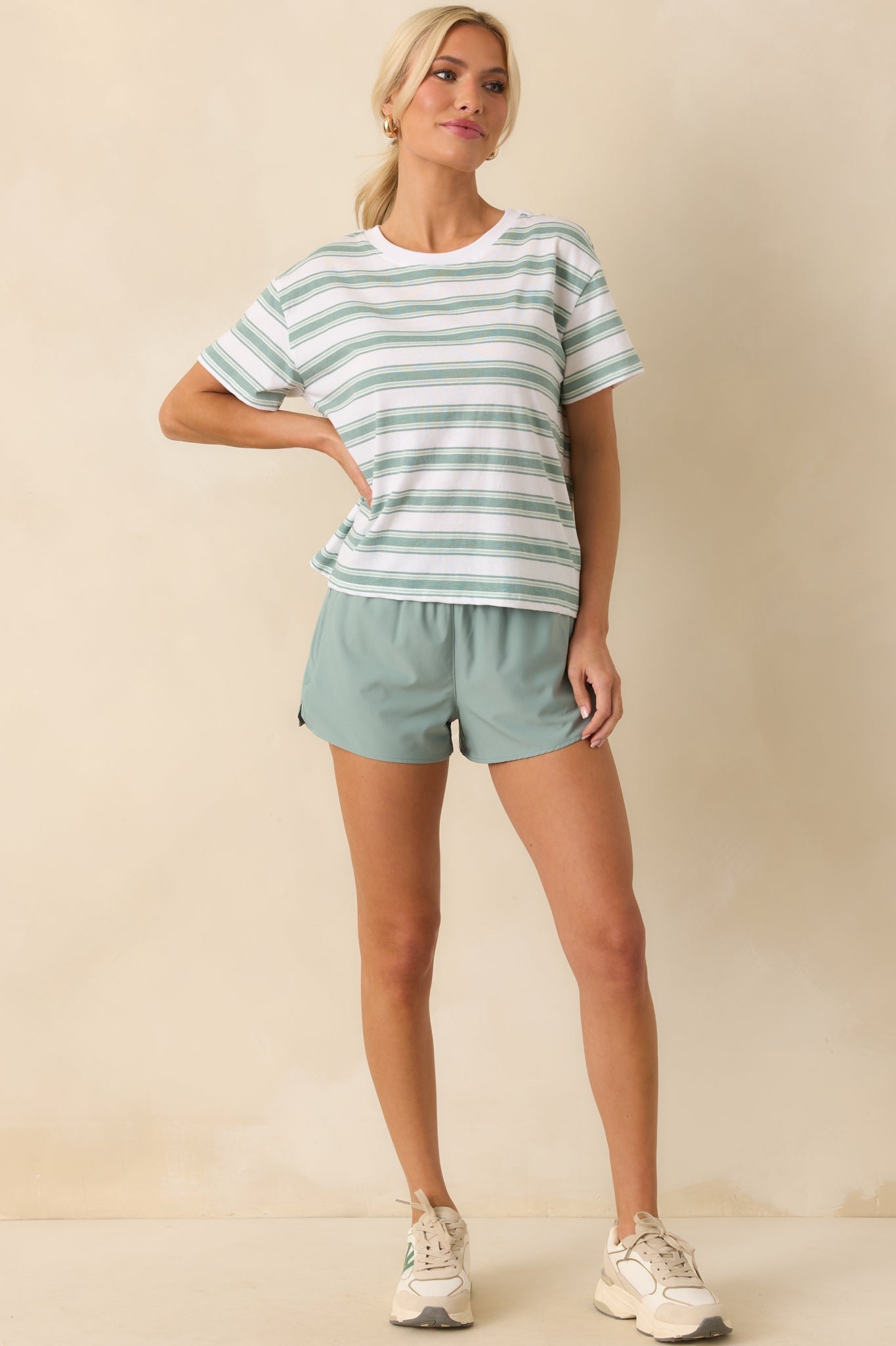 Z Supply Light Sage Shorty Airlite Shorts - Image 5