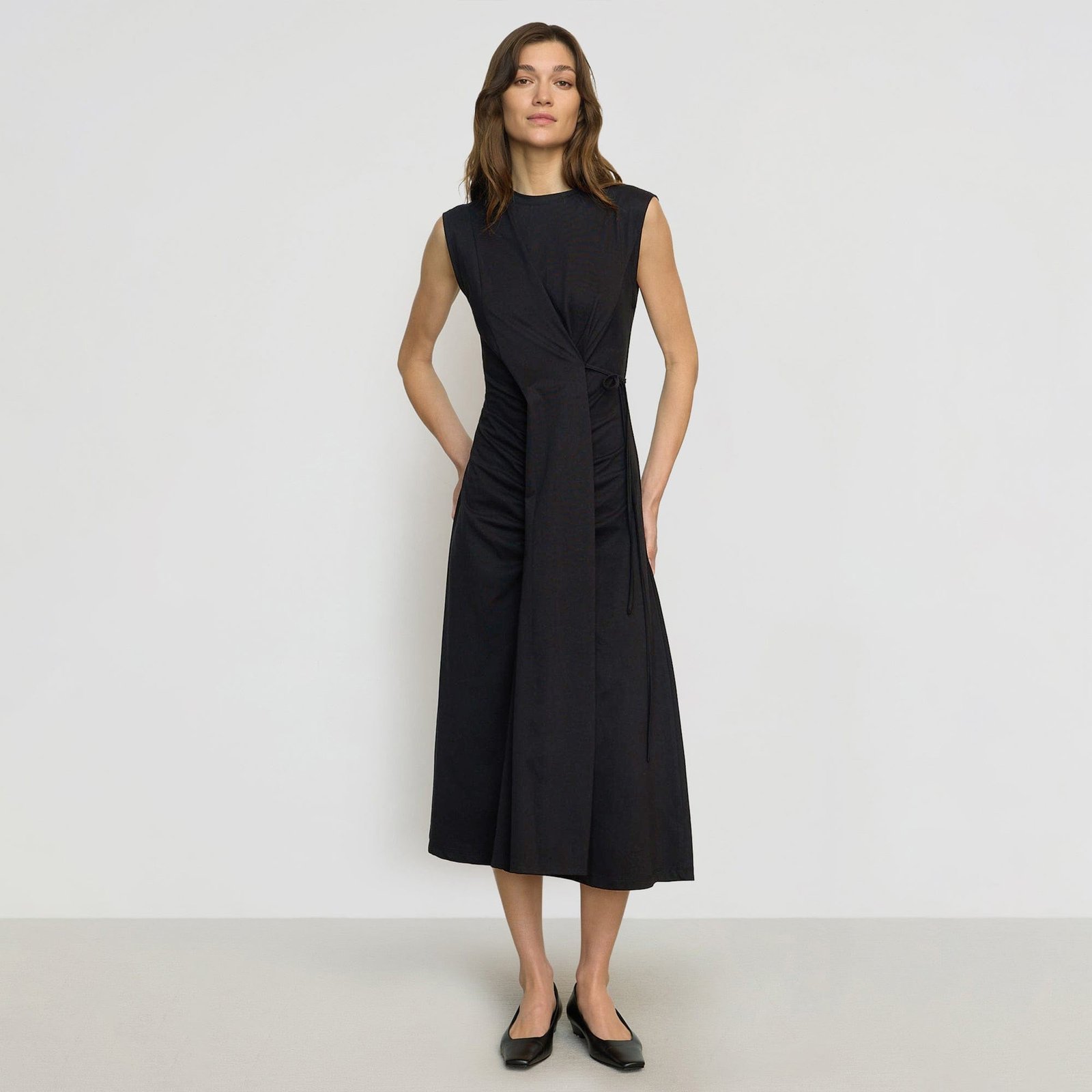 Agnes Twist-Drape Jersey Dress