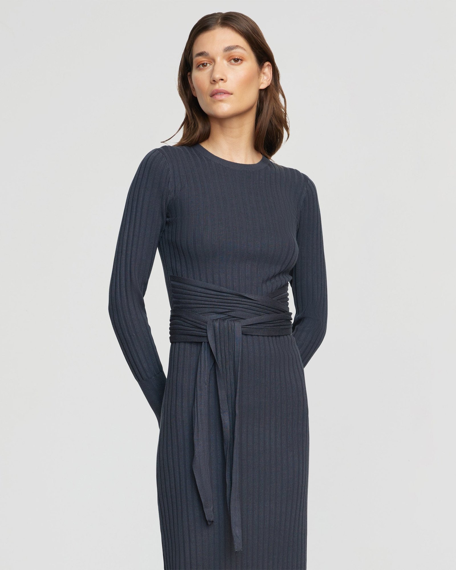 Carmen Tie-Front Ribbed Dress - Image 3