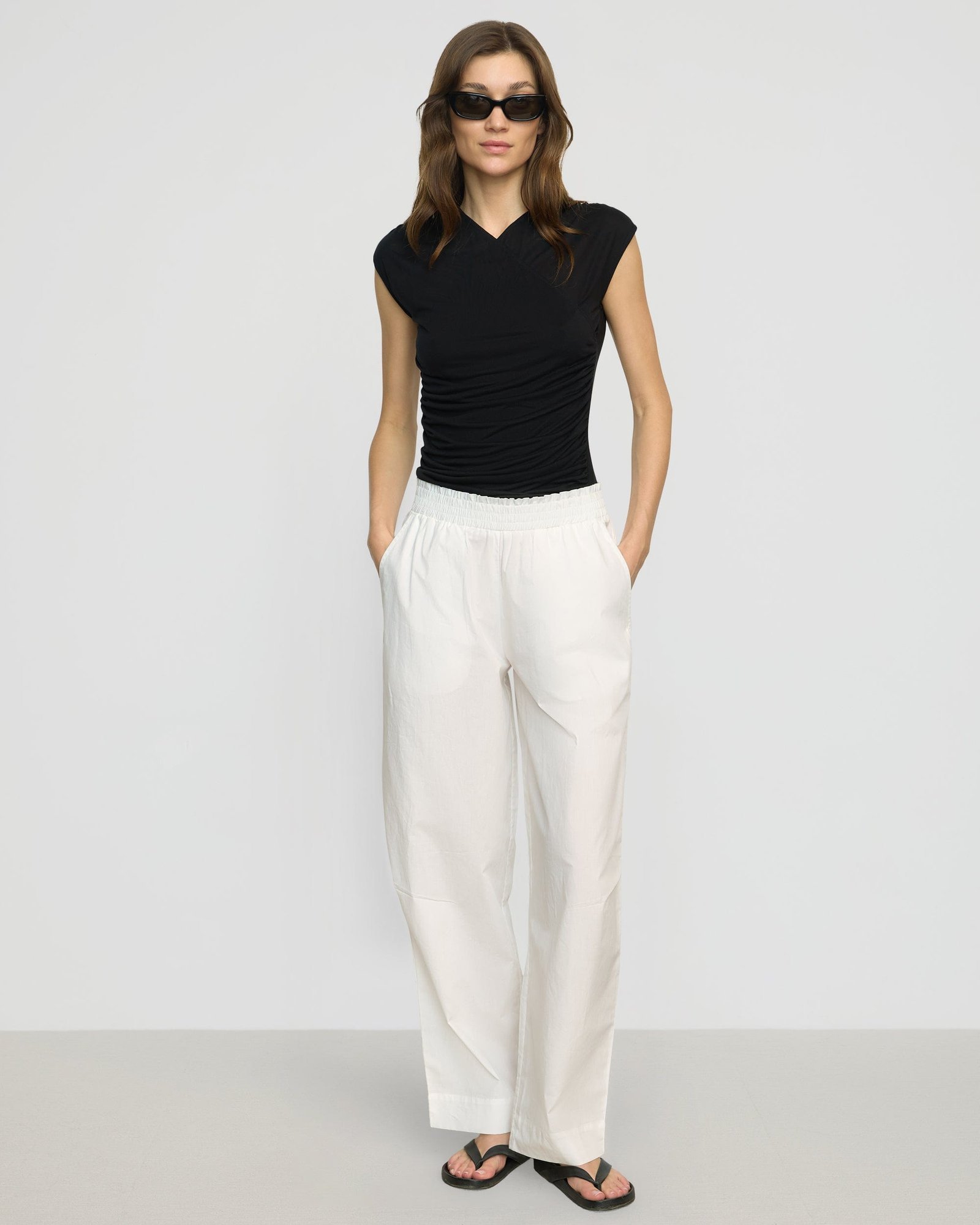 Lila Tencel Wrap-Neck Tee - Image 5