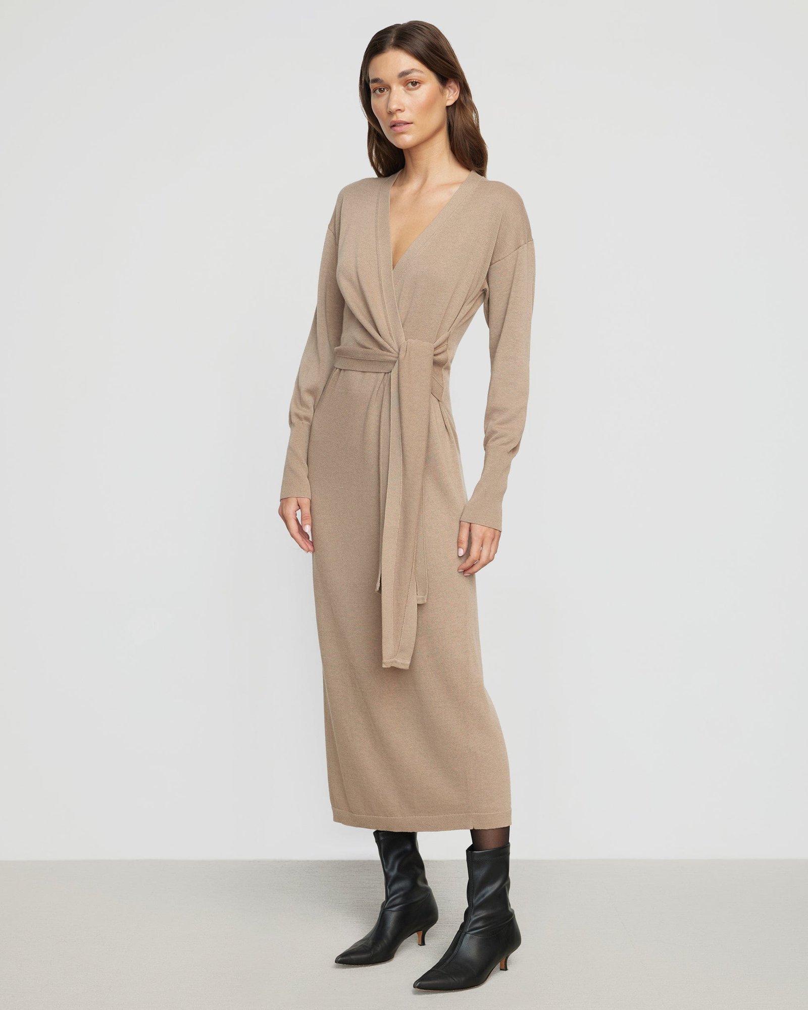 Linden Front-Wrap Sweater Dress - Image 2