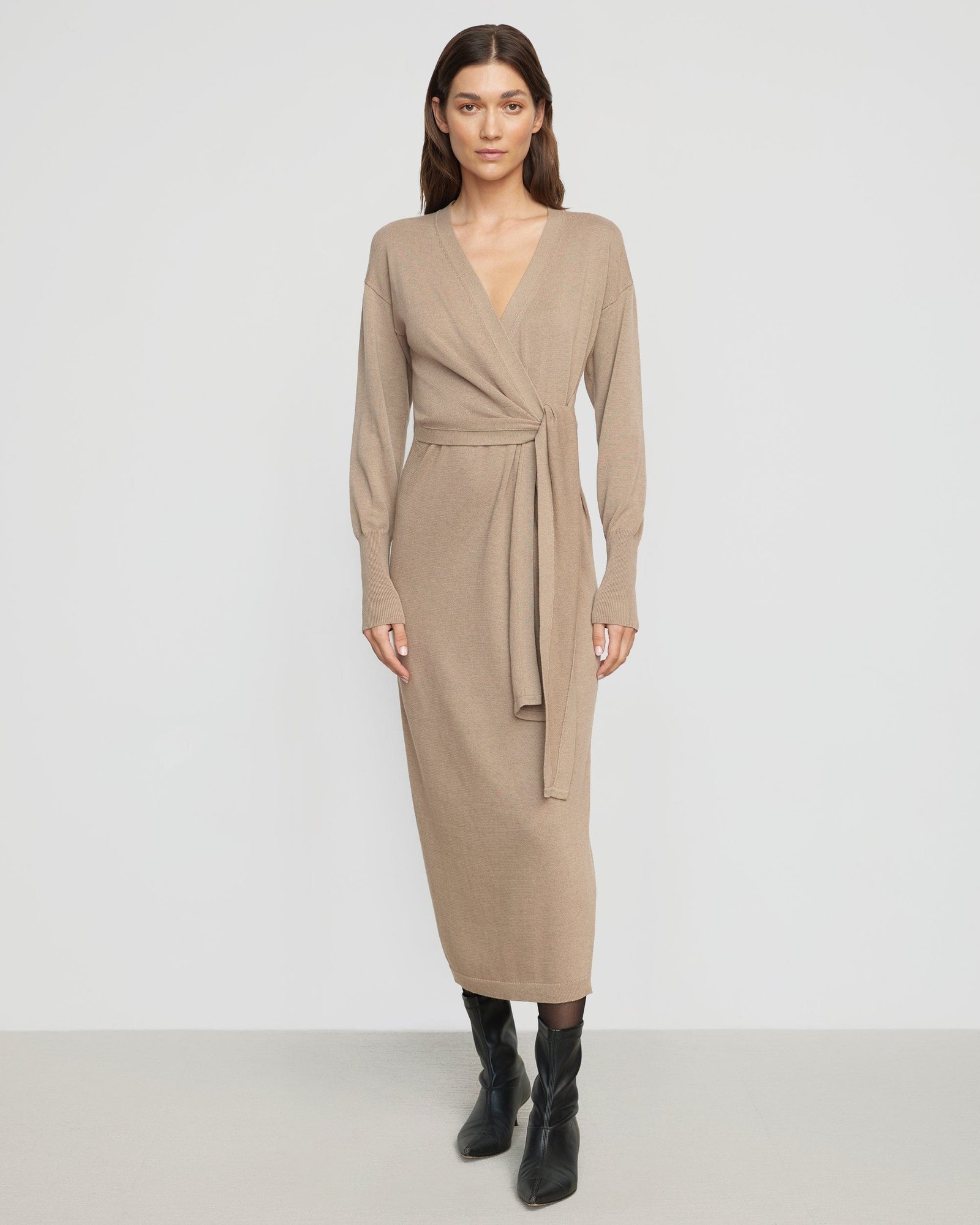 Linden Front-Wrap Sweater Dress - Image 4