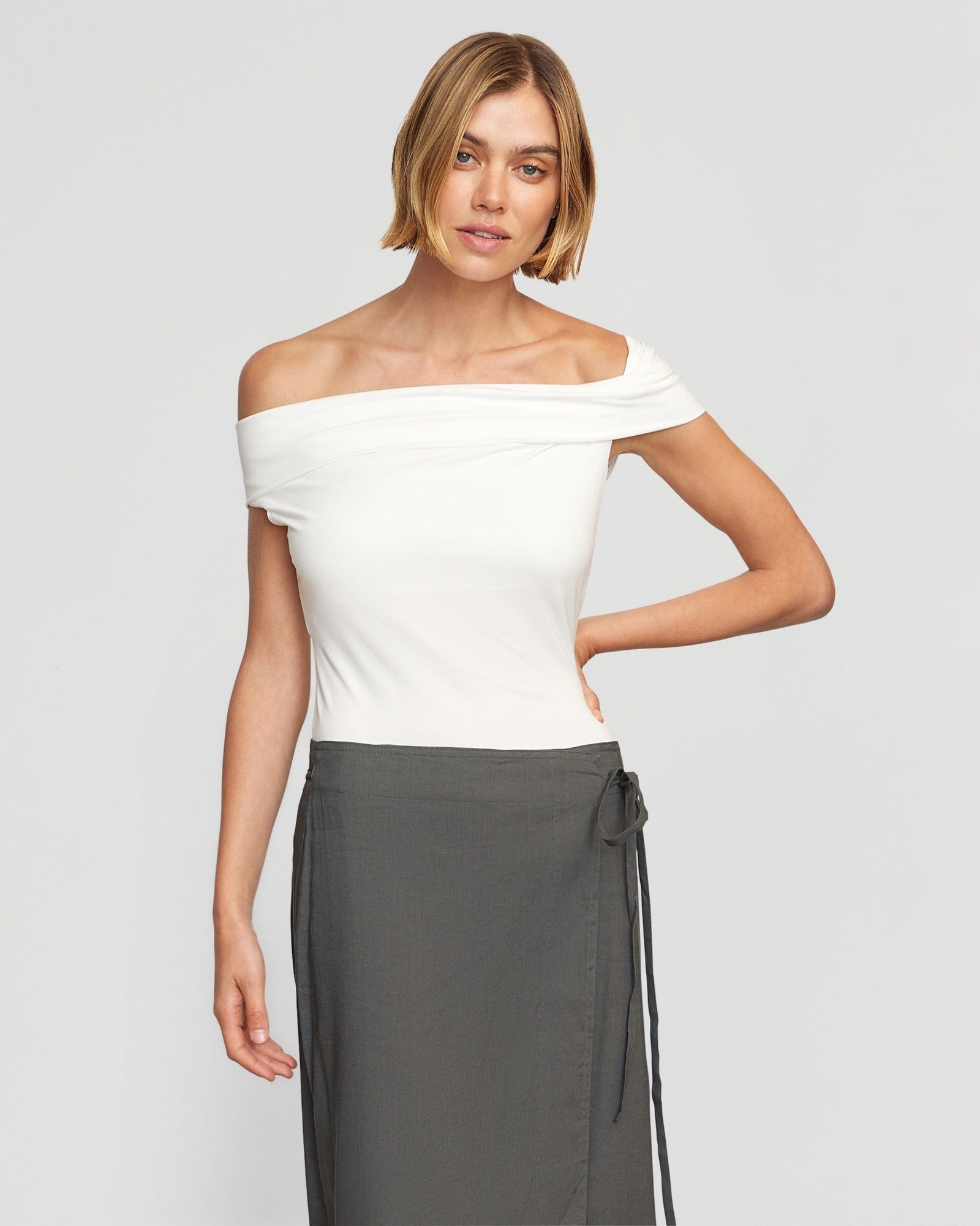 Mai Asymmetric Off-Shoulder Tee - Image 2