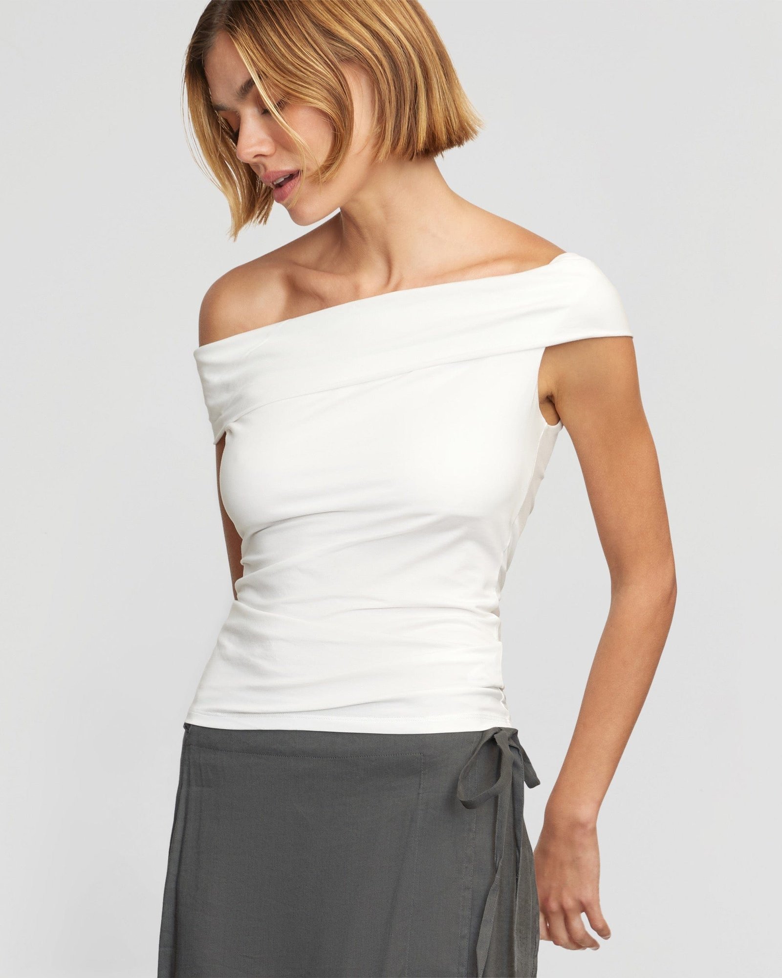 Mai Asymmetric Off-Shoulder Tee - Image 3
