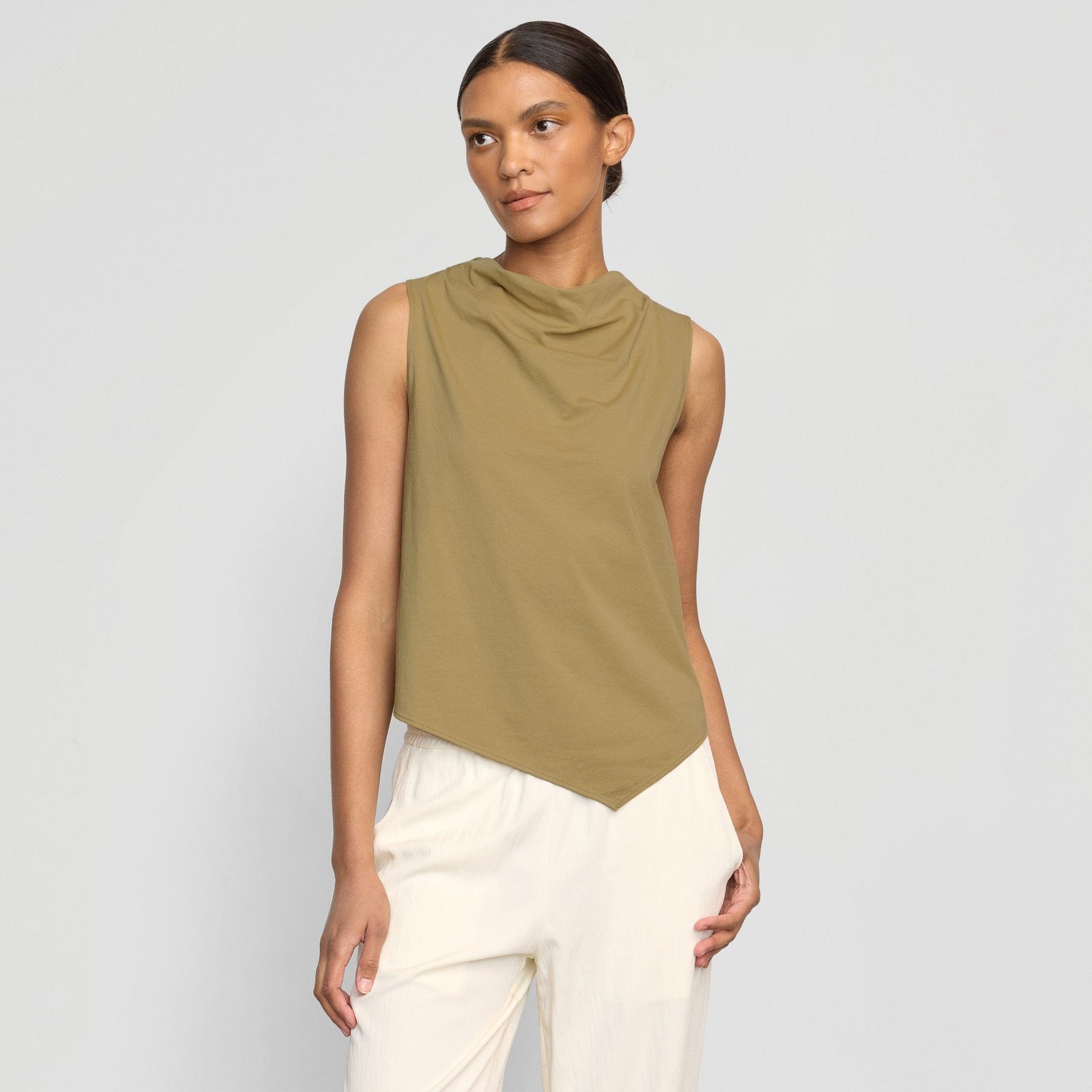Marjorie Asymmetric-Hem Tee