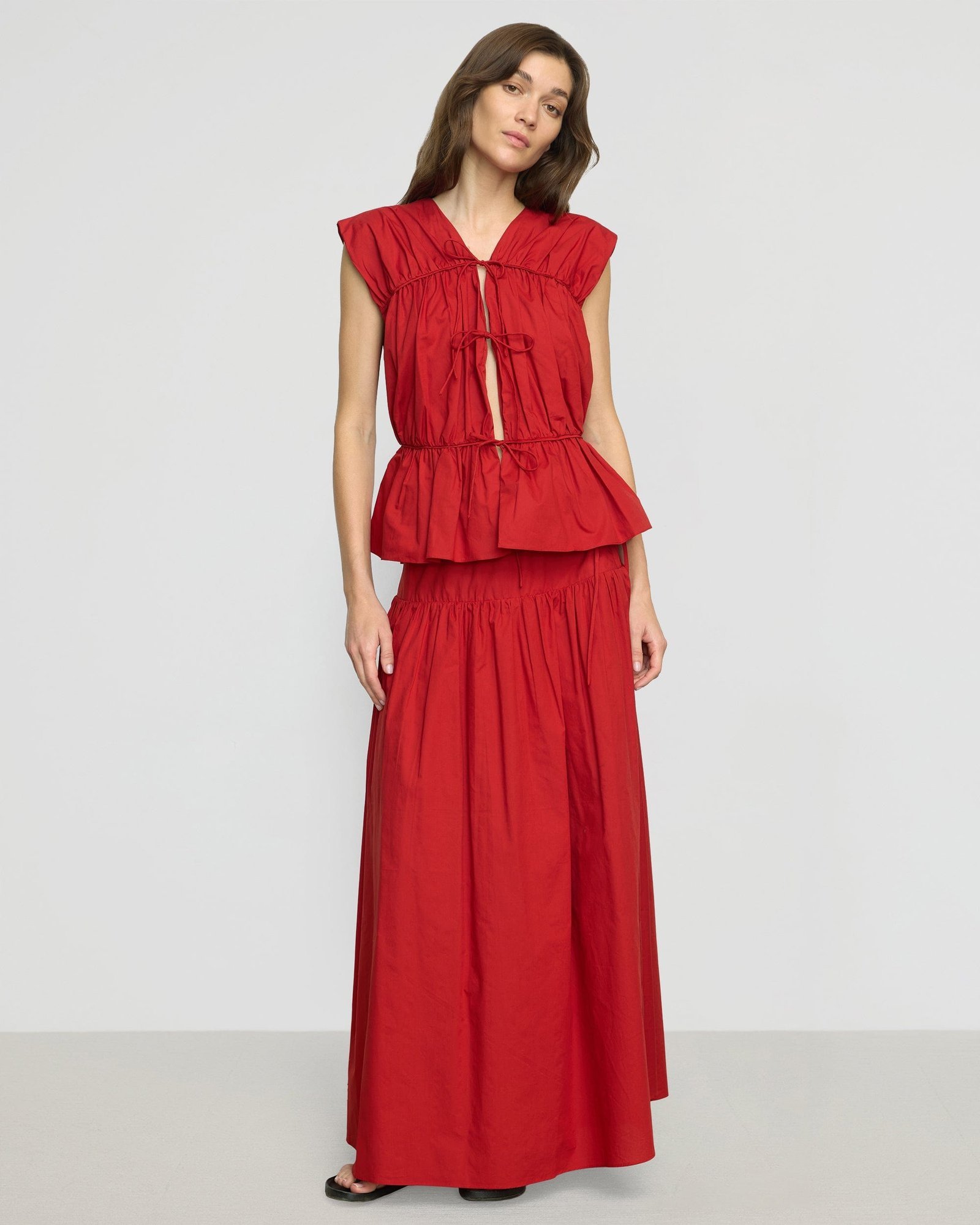 Neha Tie-Front Organic Cotton Blouse - Image 3