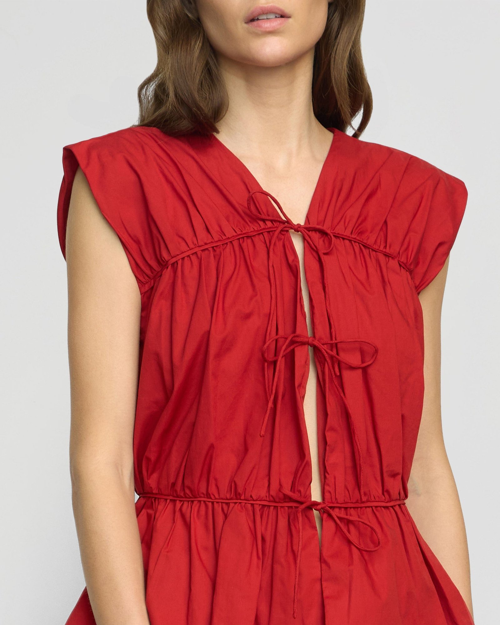 Neha Tie-Front Organic Cotton Blouse - Image 5