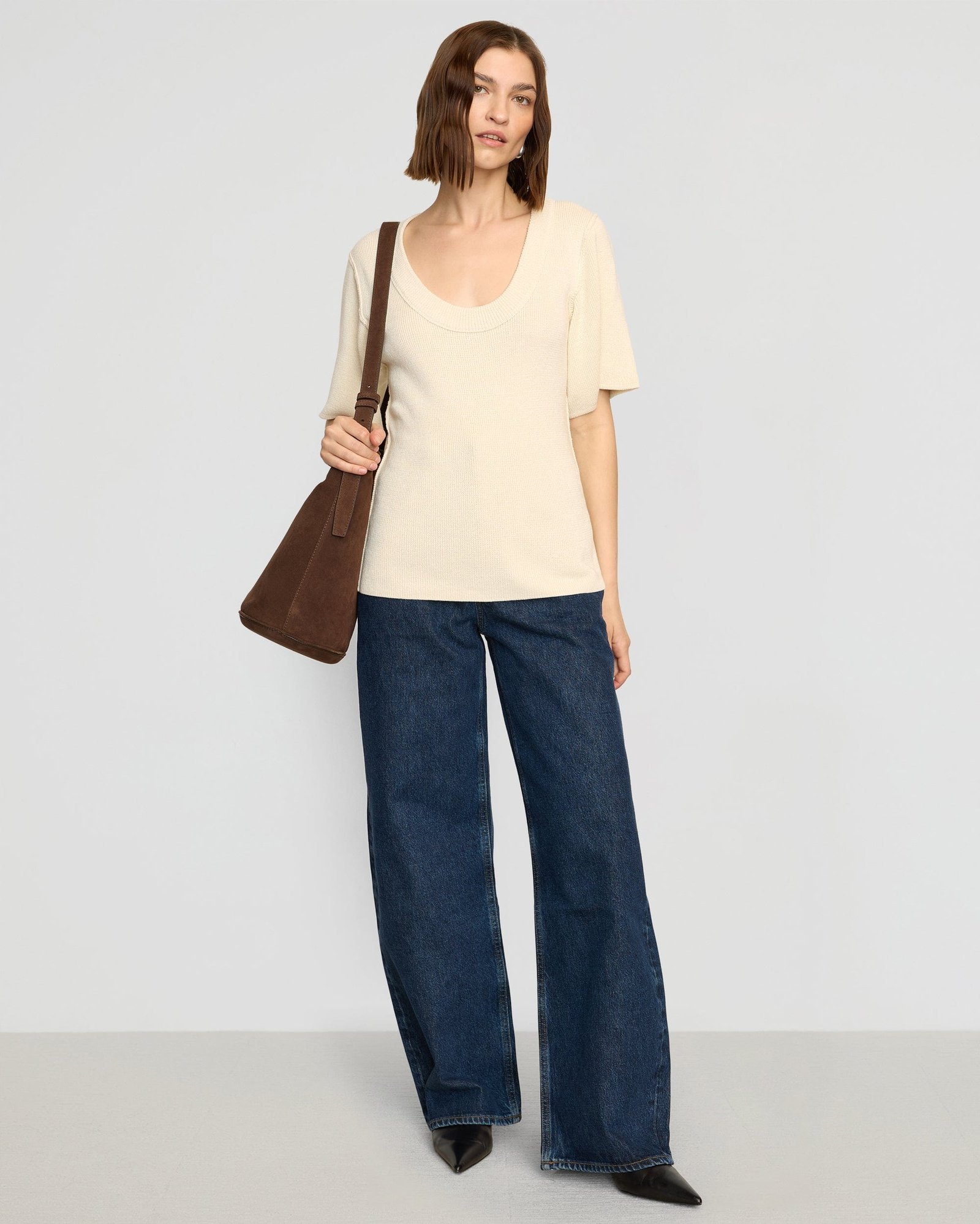 Reina Sculpted Scoop-Neck Knit Top - Image 2