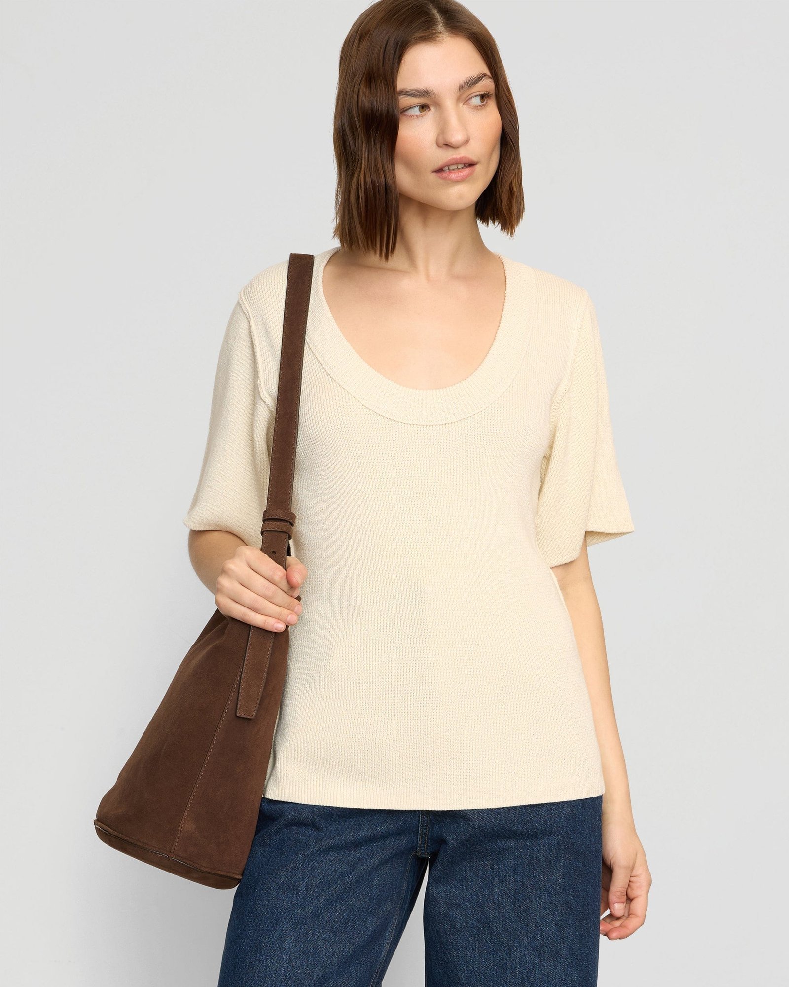 Reina Sculpted Scoop-Neck Knit Top - Image 5