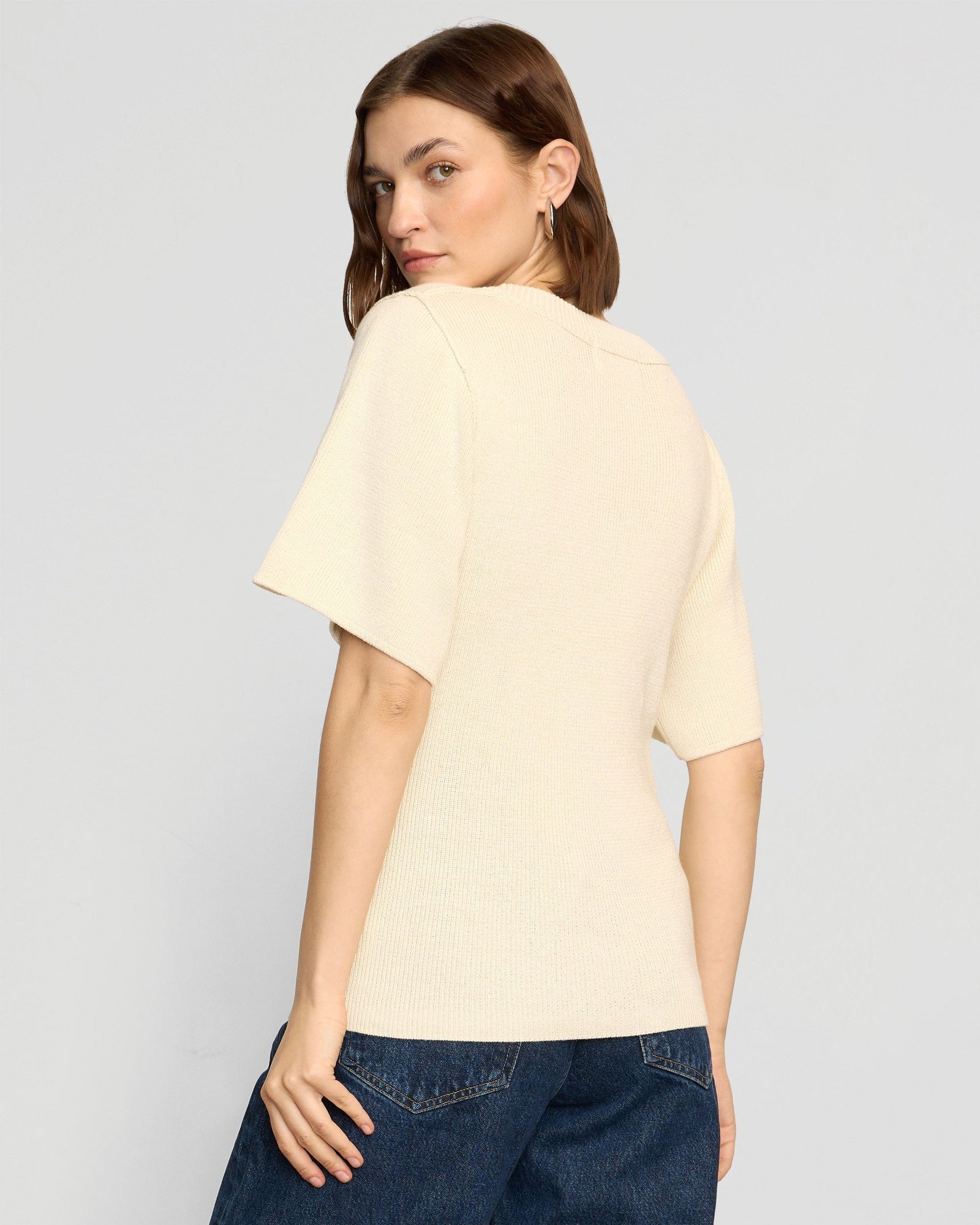 Reina Sculpted Scoop-Neck Knit Top - Image 7