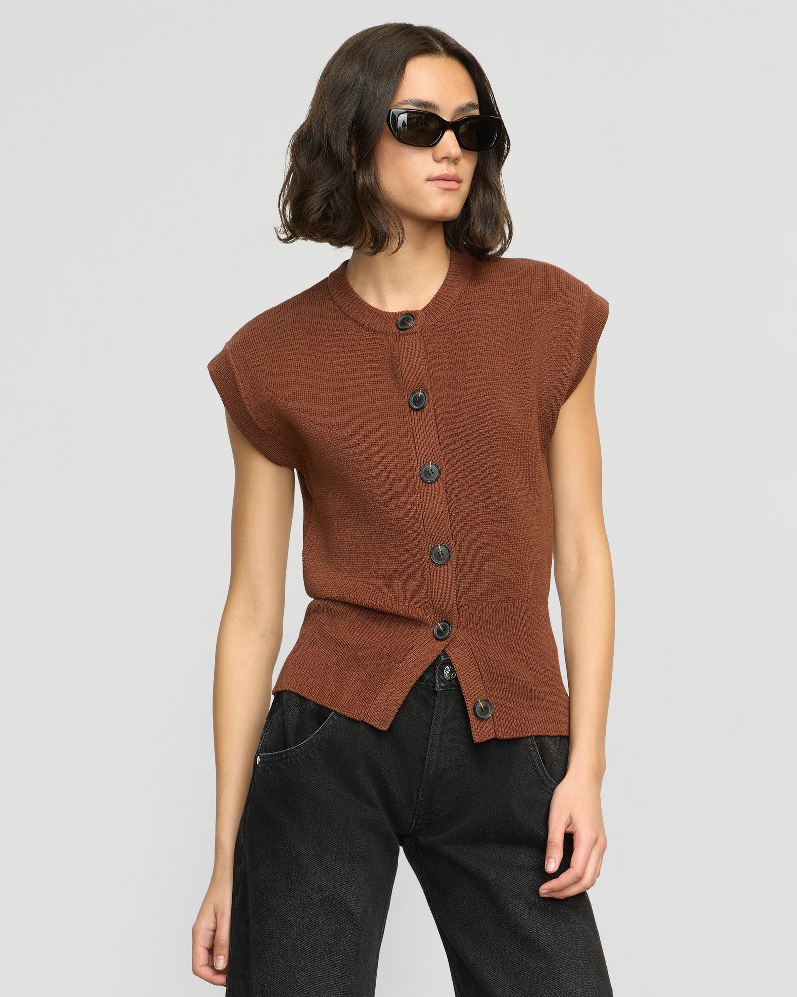 Solea Button Knit Vest - Image 2