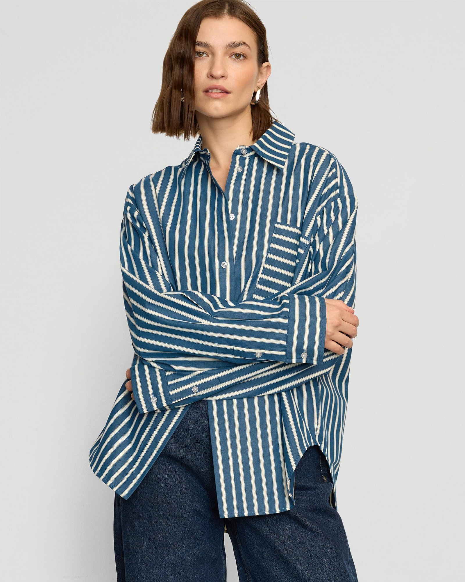 Tariro Oversized Striped Shirt - Image 3