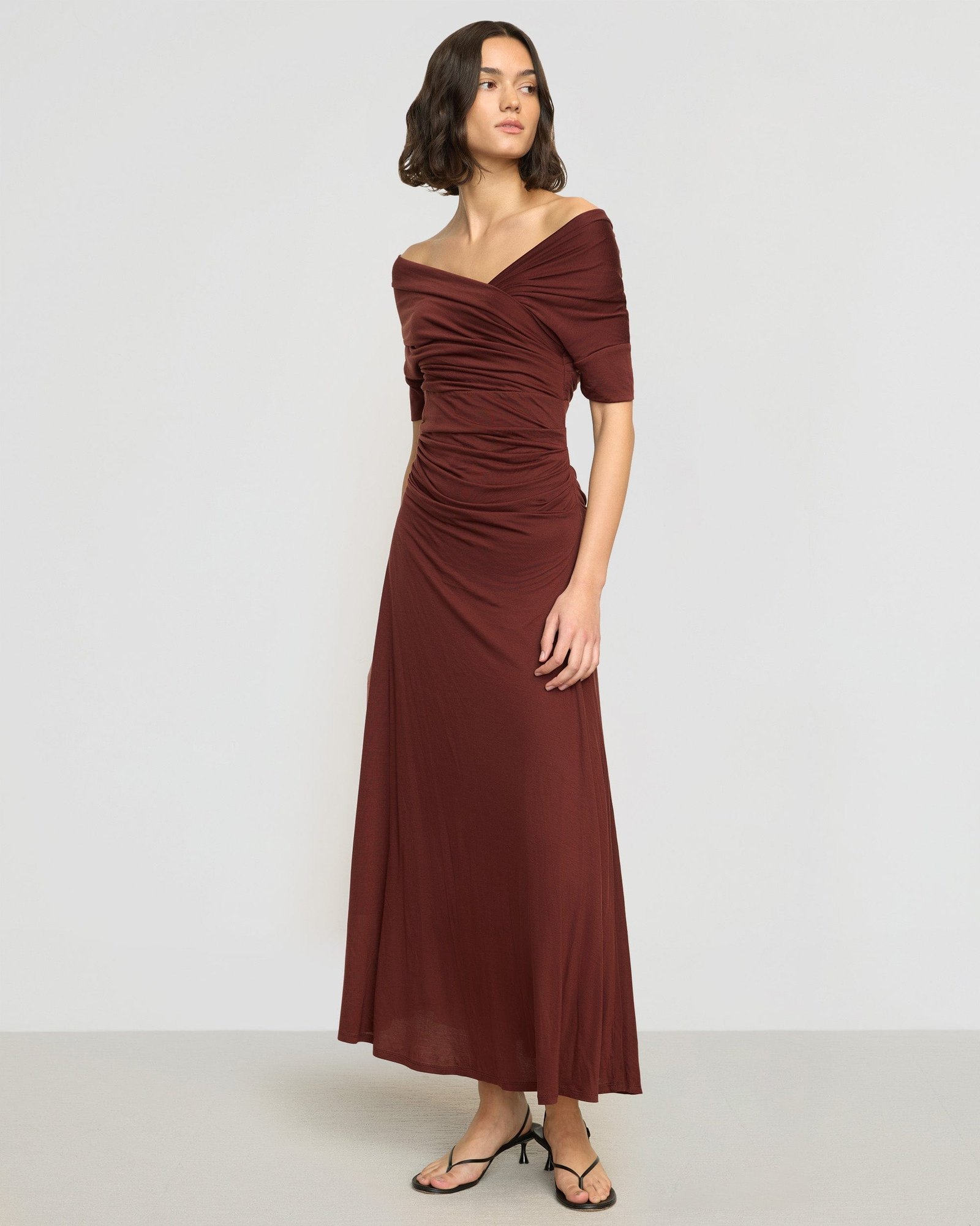 Thilda Ruched Off-Shoulder Dress - Image 2