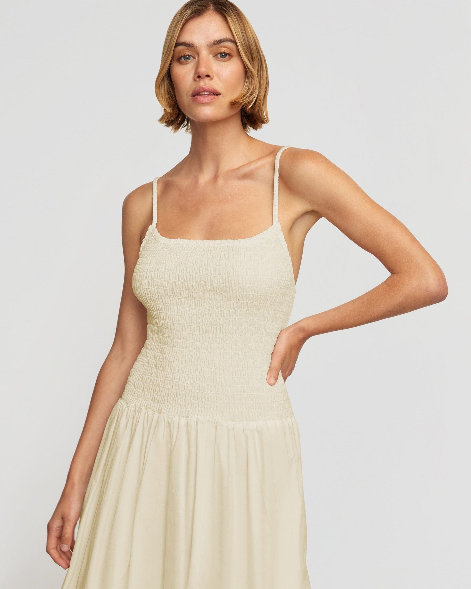 Venus Smocked Midi Dress - Image 3