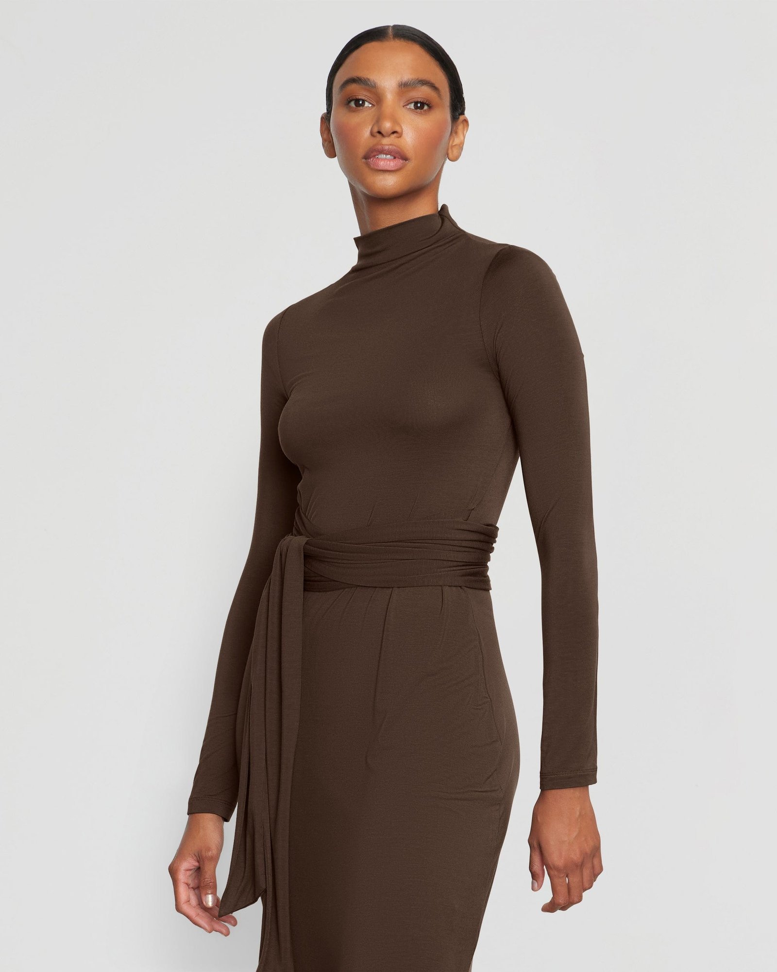 Vero Tie-Front Long-Sleeve Dress - Image 5